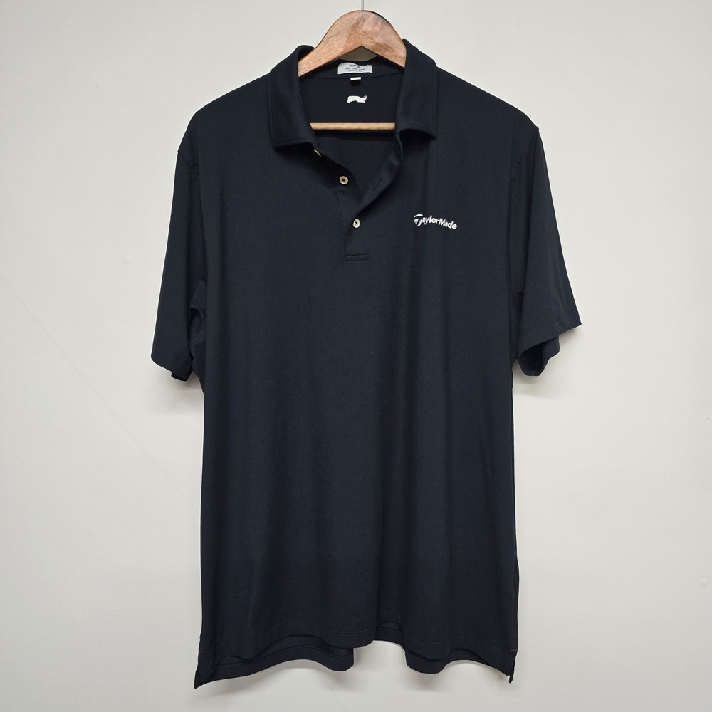 Sun Day Red TaylorMade Polo Shirt Mens XL Black Performance Golf Athleisure